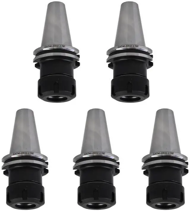 Alt view image 7 of 7 - findmall 5Pcs Collet Set CAT40 ER32 Collet Chuck Tooling Fit for CNC Engraving Machine and Milling Lathe Tool