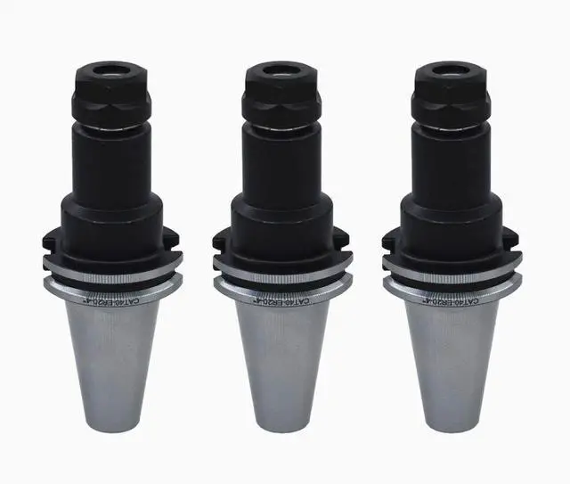 Alt view image 4 of 6 - 3Pcs CAT40 Tool Holder ER20 Collet Chuck Set length 4"/100mm Chuck Tool Holder Set Mill Holder for CNC Engraving Machine Milling Lathe(CAT40-ER20-100)
