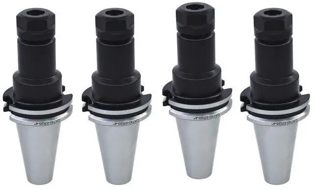 Main image of 4Pcs CAT40 Tool Holder ER20 Collet Chuck Set Length 4"/100mm Chuck Tool Holder Set Mill Holder for CNC Engraving Machine Milling Lathe(CAT40-ER20-100)