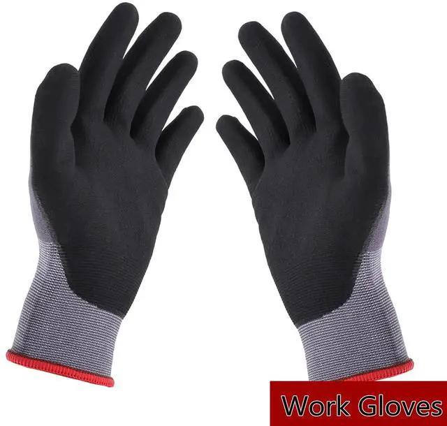 Alt view image 6 of 7 - findmall 6 Pairs X-large Work Gloves Seamless Knit Glove Gardening Gloves Women Men Fit for Warehousing and Logistics, Construction Sites, Horticultural Planting