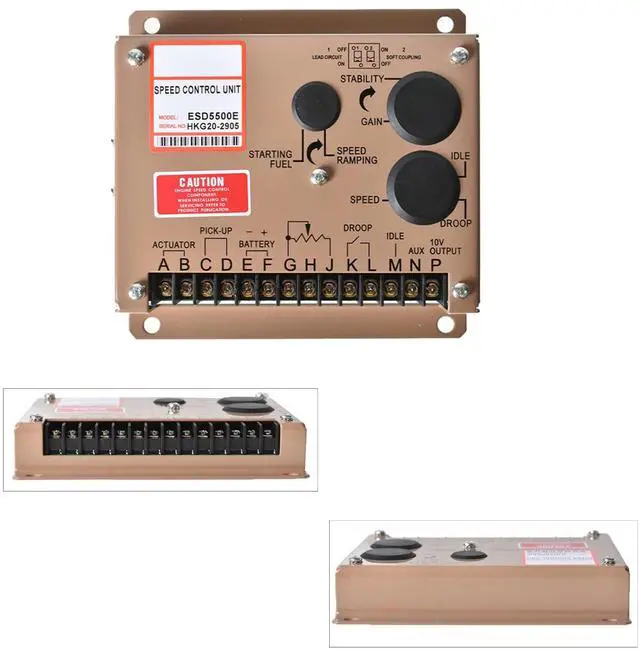 Alt view image 3 of 6 - findmall ESD5500E 12V 24V Generator Control Panel Electronic Engine Speed Controller Governor Generator Genset Parts