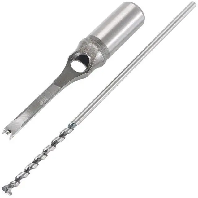 Alt view image 2 of 6 - findmall 7Pcs Square Hole Drill Bit Set HSS Square Hole Saw Mortise Chisel Drill Bit Tools 6/25, 1/4, 5/16, 3/8, 2/5, 1/2, 9/16 Inch Fit for Mortising Machines Drill