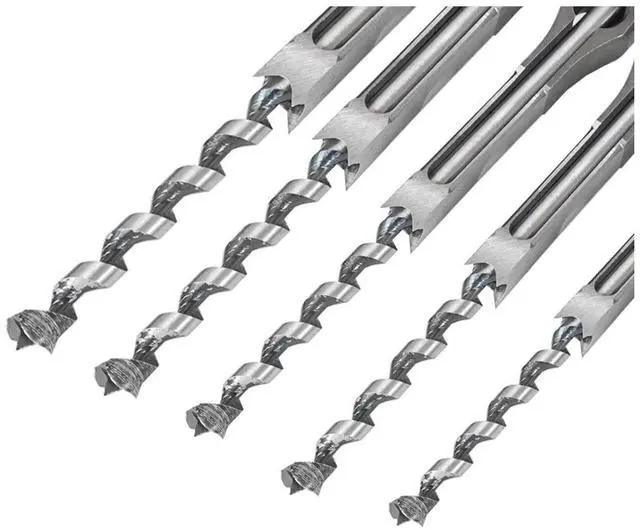 Alt view image 4 of 6 - findmall 7Pcs Square Hole Drill Bit Set HSS Square Hole Saw Mortise Chisel Drill Bit Tools 6/25, 1/4, 5/16, 3/8, 2/5, 1/2, 9/16 Inch Fit for Mortising Machines Drill