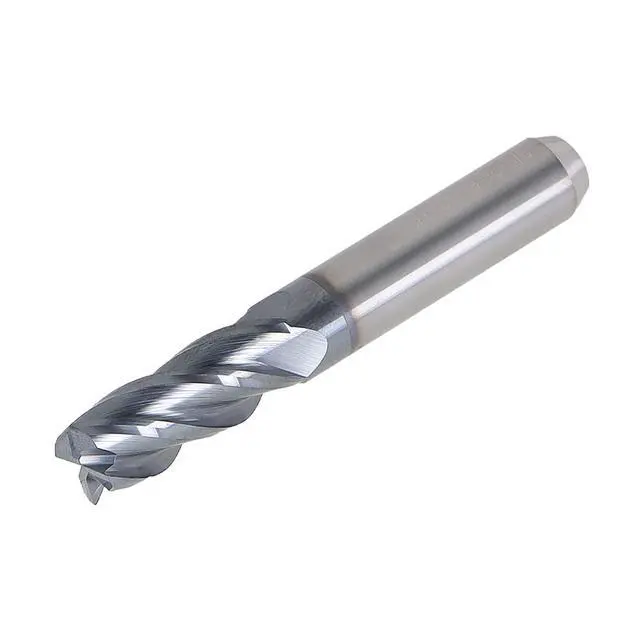 Alt view image 6 of 6 - findmall 3/8 Inch Helix Carbide End Mill - .020 Radius Tialn Coated 4 Flute 1 Inch Length of Cut Fit for Aluminum Cut Non-Ferrous Metal Upcut CNC Spiral Router Bit