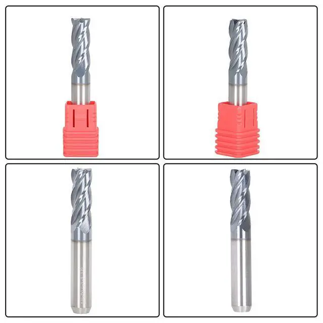 Alt view image 5 of 6 - findmall 3/8 Inch Helix Carbide End Mill - .020 Radius Tialn Coated 4 Flute 1 Inch Length of Cut Fit for Aluminum Cut Non-Ferrous Metal Upcut CNC Spiral Router Bit