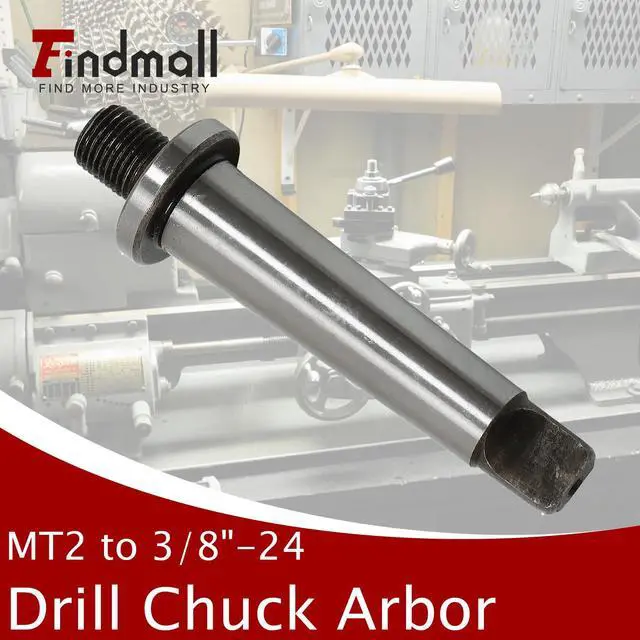 Alt view image 2 of 7 - findmall MT MT2 Adapter 2MT Shank To 3/8"-24 Threaded Drill Chuck Arbor