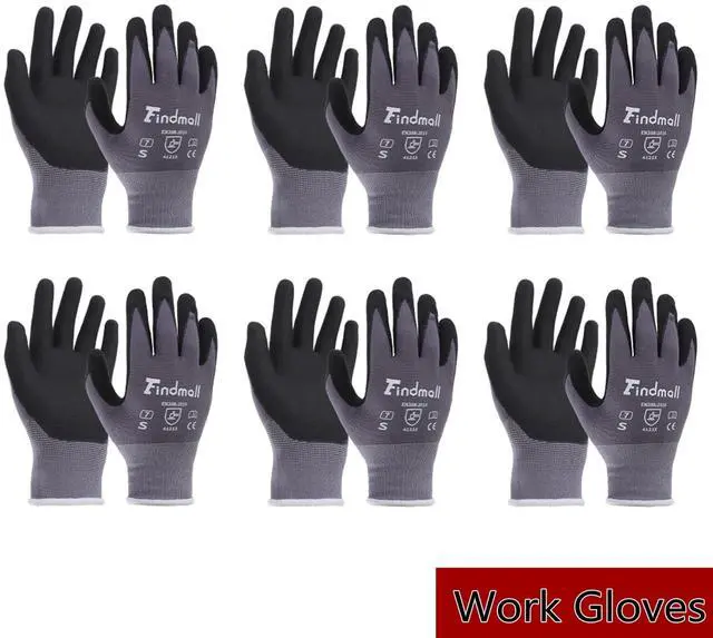 Alt view image 7 of 7 - findmall 6 Pairs Small Work Gloves Seamless Knit Glove Gardening Gloves Women Men Fit for Warehousing and Logistics, Construction Sites, Horticultural Planting