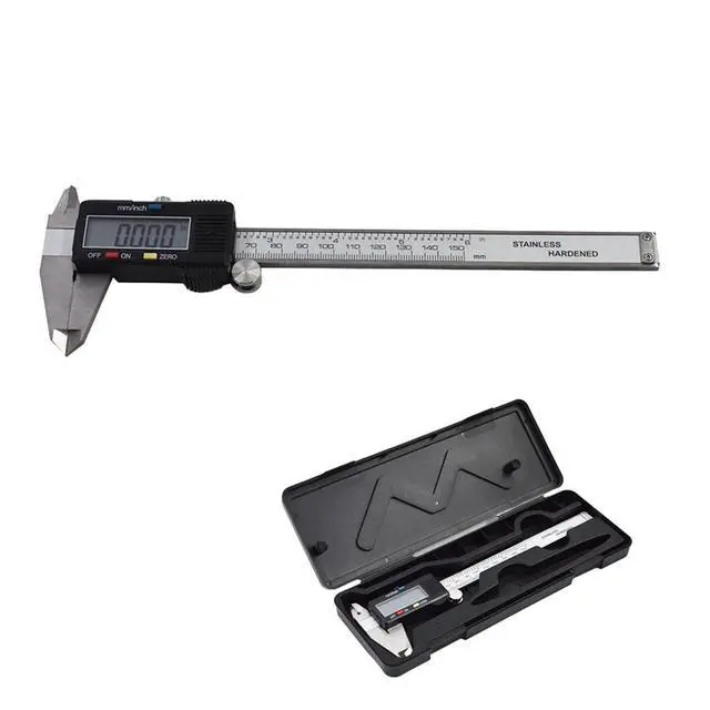 Main image of findmall Electronic Digital Caliper Stainless Steel Body with Large LCD Screen 0-6 Inches Inch/Millimeter