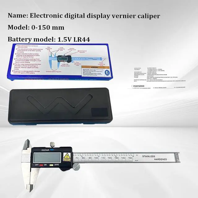 Alt view image 5 of 7 - findmall Electronic Digital Caliper Stainless Steel Body with Large LCD Screen 0-6 Inches Inch/Millimeter