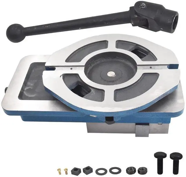 Alt view image 6 of 6 - findmall 6 Inch Heavy Duty Milling Vise Bench Clamp Vise High Accuracy Clamping Vise 6 Inch Jaw Width with 360 Degrees Swiveling Base CNC Vise