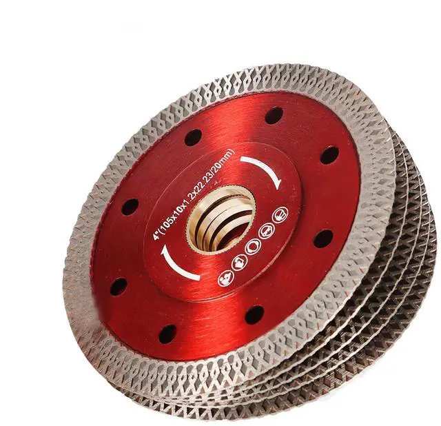 Main image of findmall 5Pcs 4 Inch Super Thin Dry Wet Diamond Porcelain Saw Blades Ceramic Cutting Disc Wheels for Cutting Ceramic Tile Porcelain Granite Marbles