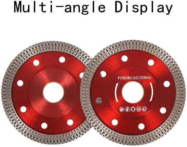 Alt view image 3 of 7 - findmall 5Pcs 4 Inch Super Thin Dry Wet Diamond Porcelain Saw Blades Ceramic Cutting Disc Wheels for Cutting Ceramic Tile Porcelain Granite Marbles