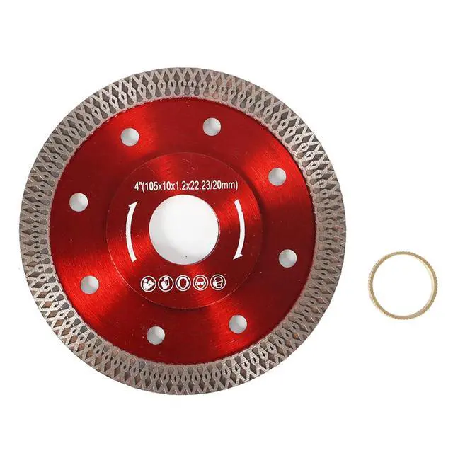 Alt view image 4 of 7 - findmall 5Pcs 4 Inch Super Thin Dry Wet Diamond Porcelain Saw Blades Ceramic Cutting Disc Wheels for Cutting Ceramic Tile Porcelain Granite Marbles