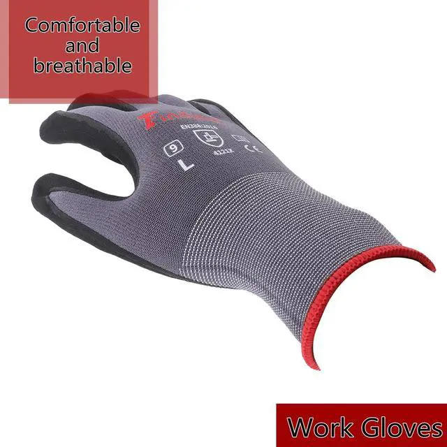 Alt view image 5 of 7 - findmall 3 Pairs Large Work Gloves Seamless Knit Glove Gardening Gloves Women Men Fit for Warehousing and Logistics, Construction Sites, Horticultural Planting
