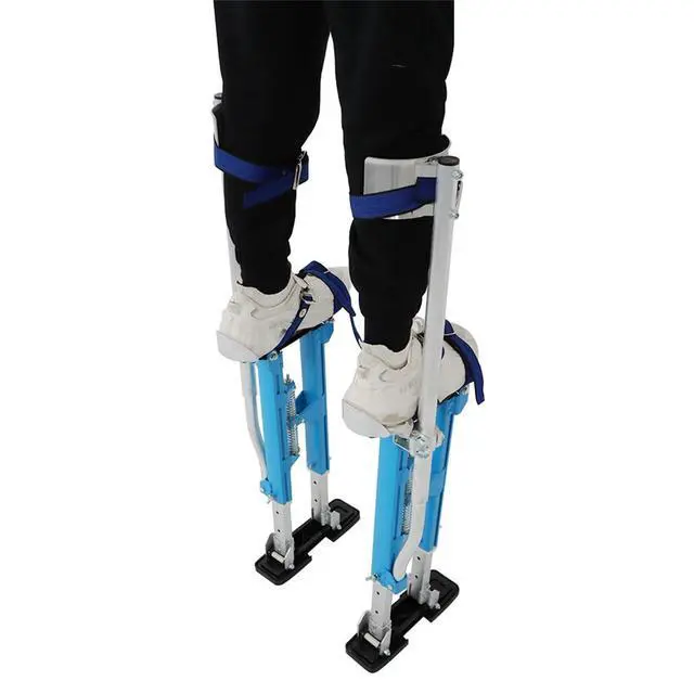 Alt view image 6 of 7 - findmall 18-30 Inch Drywall Stilts Blue Adjustable Aluminum Stilt Tool Fit for Painting or Cleaning