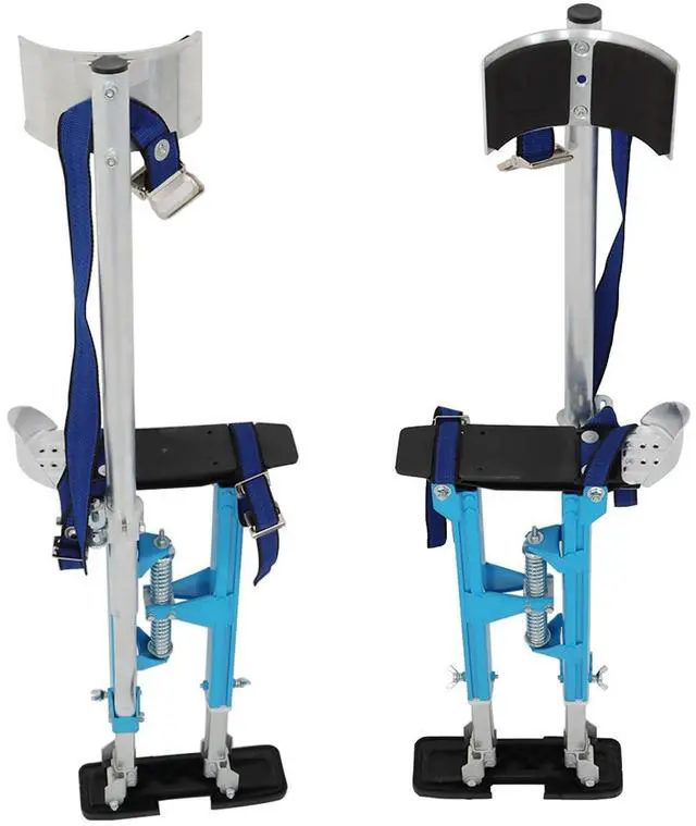 Alt view image 2 of 7 - findmall 18-30 Inch Drywall Stilts Blue Adjustable Aluminum Stilt Tool Fit for Painting or Cleaning