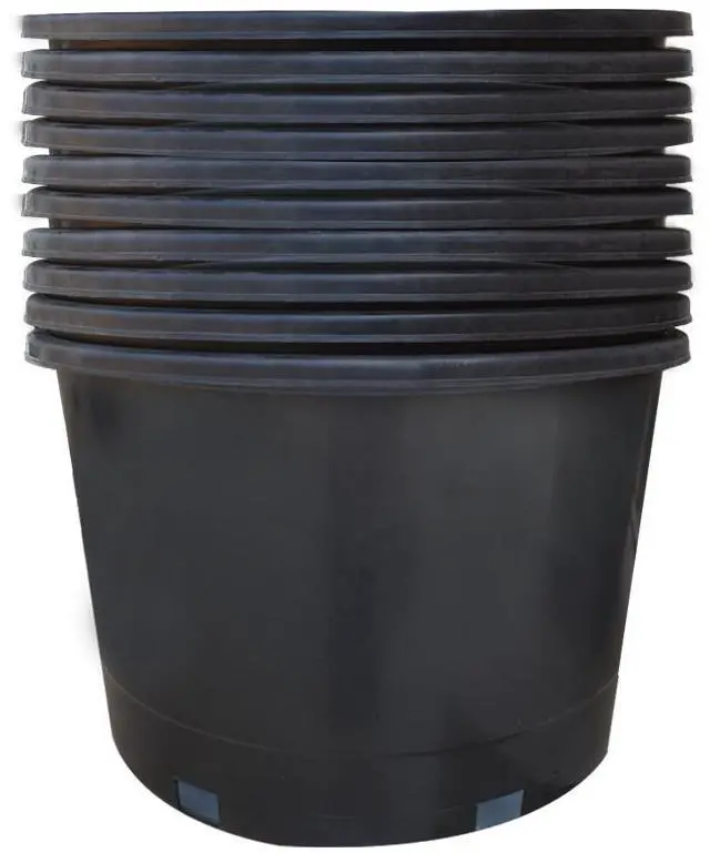 Main image of findmall Plant Plastic Flowerpot, Horticultural Flowerpot, Field Planting Pot, Suitable for Seed Planting, Plant Cutting, Succulent Cultivation 10Pcs 10-Gallon Black