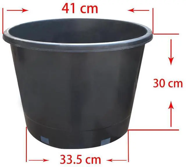 Alt view image 4 of 5 - findmall Plant Plastic Flowerpot, Horticultural Flowerpot, Field Planting Pot, Suitable for Seed Planting, Plant Cutting, Succulent Cultivation 10Pcs 10-Gallon Black