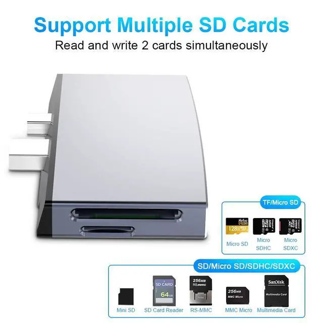 Alt view image 5 of 5 - Surface Pro Docking Station for Surface Pro 6 Pro 5 Pro 4 with HDMI Adapter 4K,3 USB 3.0 Ports(5Gps),Build-in SD/TF(Micro SD) Card Reader Slot 6 in 1 Surface Pro Adapter for Surface Pro 6/5/4