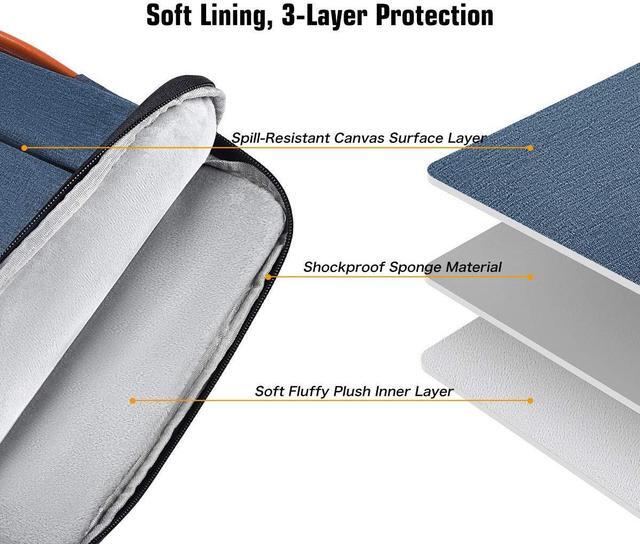 Alt view image 5 of 5 - Protective Drawing Tablet Sleeve Case for Wacom Cintiq Pro 16/ Cintiq 16, Huion KAMVAS Pro 16, Waterproof Carrying Tablet Bag(Blue)