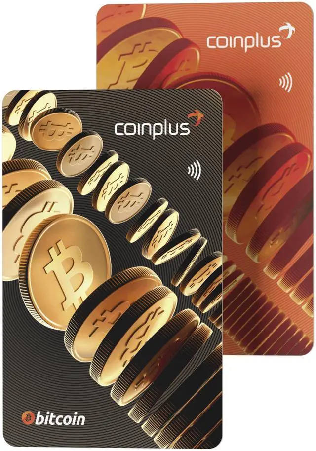 Main image of Coinplus Crypto Card - Easiest Crypto Card Wallet - Cold Bitcoin Storage (Pack of 2 Black and Orange)
