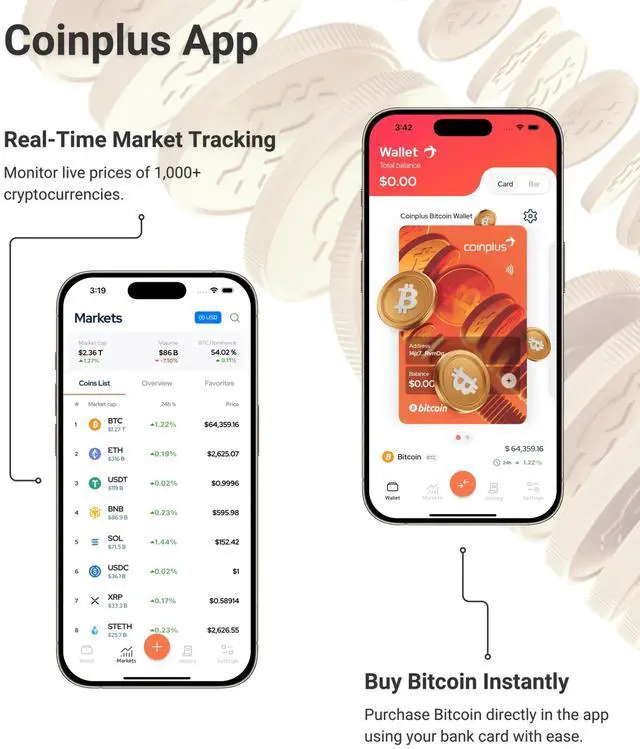 Alt view image 4 of 4 - Coinplus Crypto Card - Easiest Crypto Card Wallet - Cold Bitcoin Storage (Pack of 2 Black and Orange)