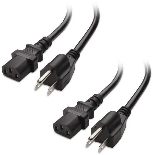 Alt view image 5 of 5 - Cable Matters 1-Pack DVI to DVI Cable with Ferrites (DVI Dual Link Cable, DVI D Cable) 10 Feet & 2-Pack 16 AWG Heavy Duty 3 Prong Computer Monitor Power Cord