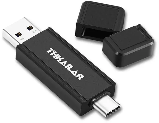 Main image of THKAILAR 1TB Flash Drive USB 3.2 Gen2 Solid State External SSD,Dual-Port Type-C+USB-A Memory Stick,High-Speed 500MB/s Portable Thumb Drive for iPhone 15/16 Series,Mac,PC,PS4,Android,Windows,Smart TVs