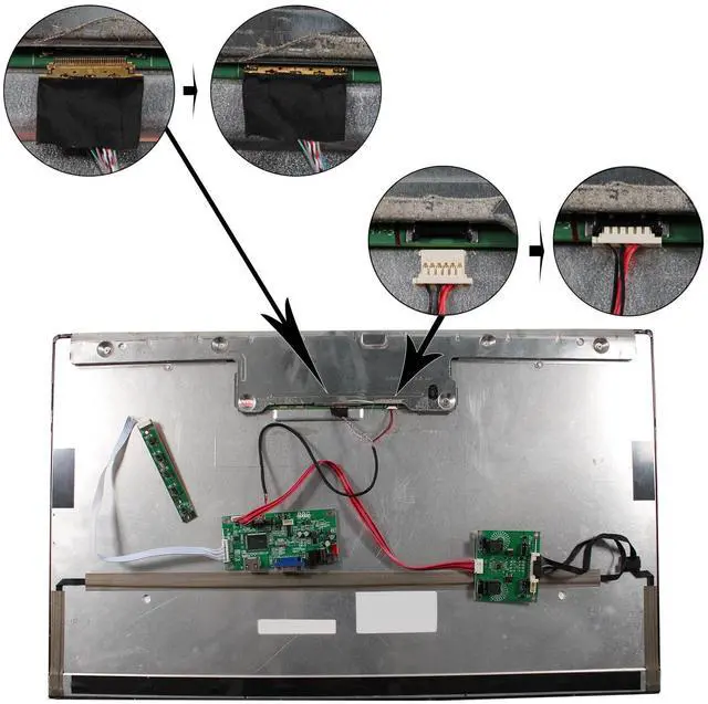 Alt view image 2 of 5 - VSDISPLAY VGA Controller Board eDP for 27" 2560x1440 2K LM270WQ1-SDE3 36 pin WLED LCD Screen