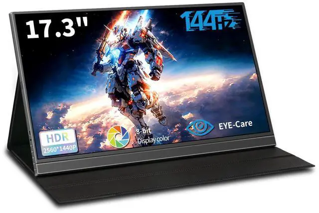 Main image of StarXnDa 17.3''Portable Monitor 144hz, 2560 * 1440p IPS HDR Portable Computer Monitor 250cd/m² HDMI USB-C Port Speakers VESA Portable Gaming Monitor for Laptop PC Mac Switch PS5 Xbox