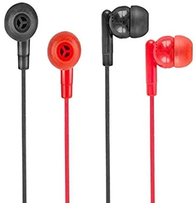 Main image of Vivitar V11388-2PK-RB Red & Black Earphone, 2 Pack