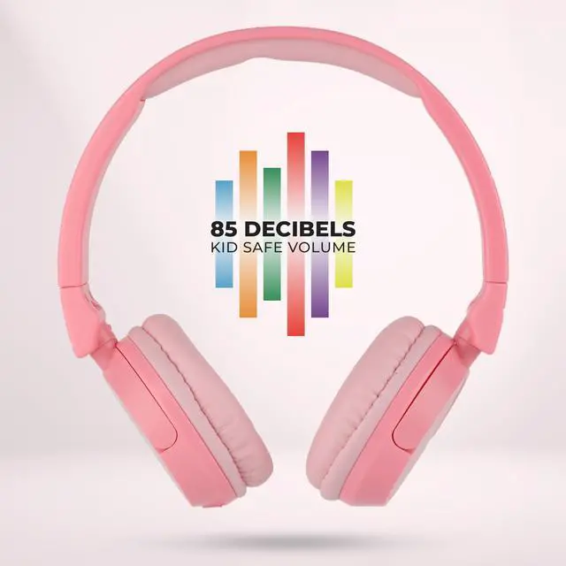 Alt view image 3 of 5 - Altec Lansing - Kid Safe 2-in-1 Bluetooth Headphones, Safe Volume Limiting, Foldable Design, Enjoy Audio and Protect Your Child's Hearing (Pink)
