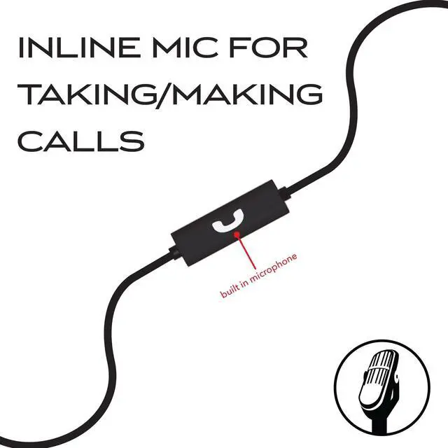 Alt view image 5 of 5 - Maxell Bass 13 Headphone with Mic, 4 ft Cord, Black