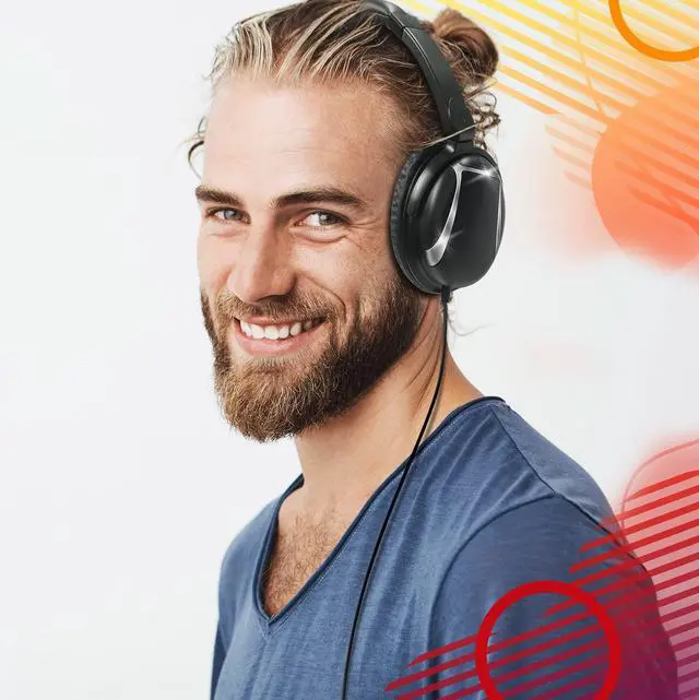 Alt view image 4 of 5 - Maxell Bass 13 Headphone with Mic, 4 ft Cord, Black