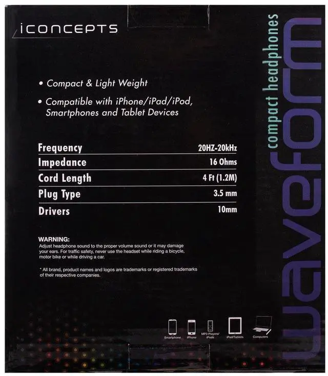 Alt view image 5 of 5 - Vivitar GRILLHP-PT Grill Headphones, Purple/Aqua