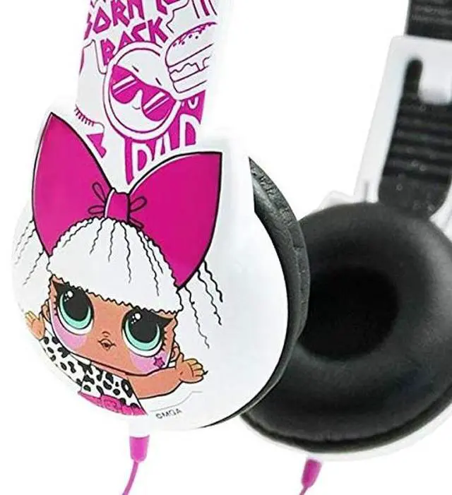 Alt view image 3 of 5 - L.O.L. Surprise! Kids Safe Over The Ear Headphones HP2-03136 | Kids Headphones, Volume Limiter for Developing Ears, 3.5MM Stereo Jack, white/black Recommended for Ages 3-9, by Sakar