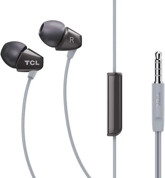 Alt view image 3 of 5 - TCL SOCL100BK Socl 100 in-Ear Earbuds Wired Headphone with Passive Noise Isolation and Built-in Mic - Phantom Black