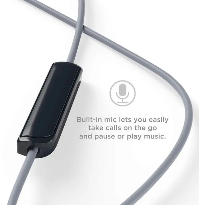 Alt view image 4 of 5 - TCL SOCL100BK Socl 100 in-Ear Earbuds Wired Headphone with Passive Noise Isolation and Built-in Mic - Phantom Black