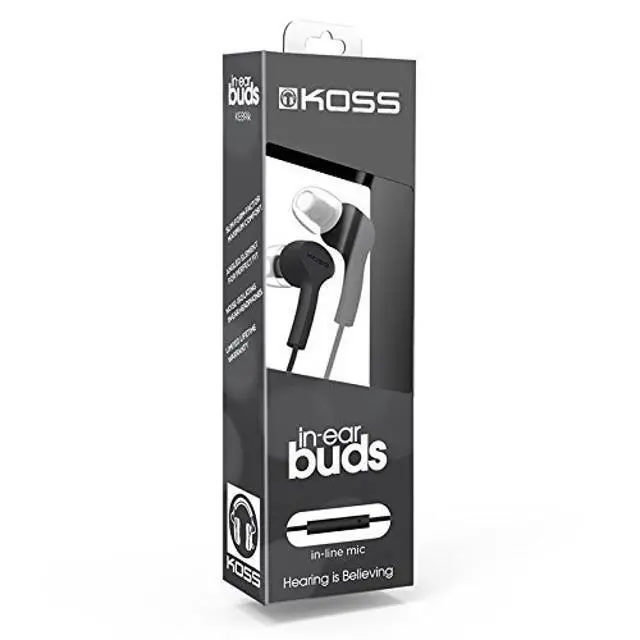 Alt view image 2 of 5 - Koss KEB9IK Wired Earphones, Black