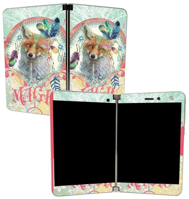 Main image of MIGHTY SKINS Skin for Microsoft Surface Duo - Fox Magic | Protective, Durable, and Unique Vinyl Decal wrap Cover | Easy to Apply, Remove, and Change Styles | Made in The USA (MISURDUO-Fox Magic)