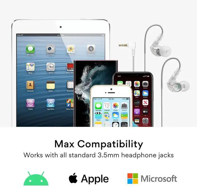 Alt view image 4 of 5 - MEE audio M6 Sport Wired Earbuds, Noise Isolating In Ear Headphones, Sweatproof Earphones for Running/Gym/Workouts with Dynamic Enhanced Bass Sound, Memory Wire Earhooks, 3.5mm Jack Plug (Clear)