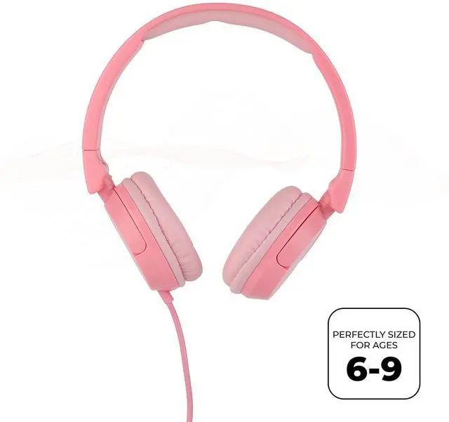 Alt view image 4 of 5 - Altec Lansing Over The Ears Kids Headphones - Wired - Volume Limiting Technology for Developing Ears, Ages 6-9, Perfect for Learning from Home, Pink