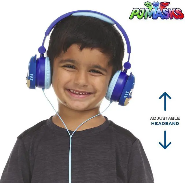 Alt view image 5 of 5 - PJ Masks Over-Ear Headphones for Kids - Adjustable Headband, Stereo Sound, Tangle-Free Cable, Volume Control, and 3.5mm Jack - Perfect for School, Home, and Travel