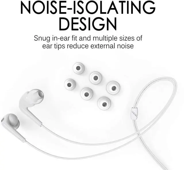 Alt view image 5 of 5 - MEE audio RX18 Comfort-Fit in-Ear Headphones with Enhanced Bass (White)