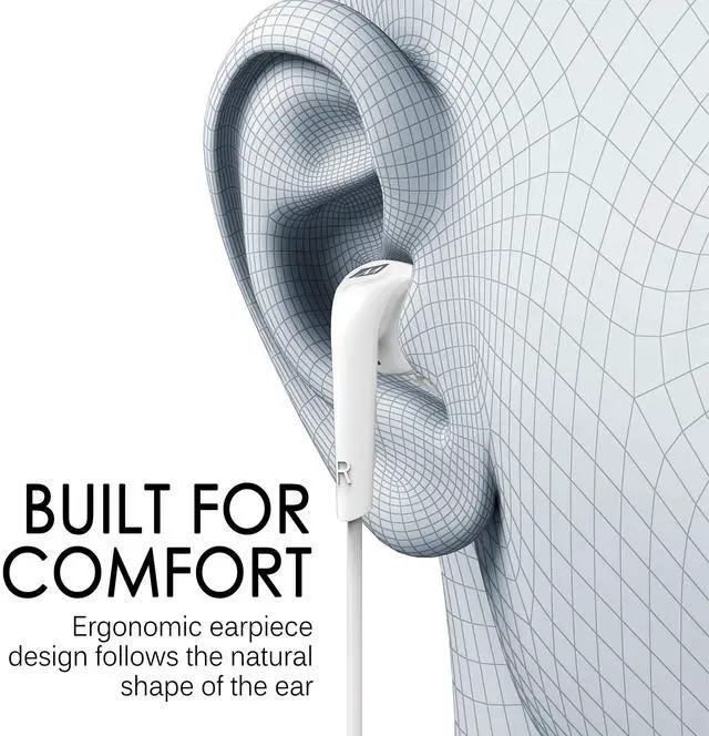 Alt view image 4 of 5 - MEE audio RX18 Comfort-Fit in-Ear Headphones with Enhanced Bass (White)