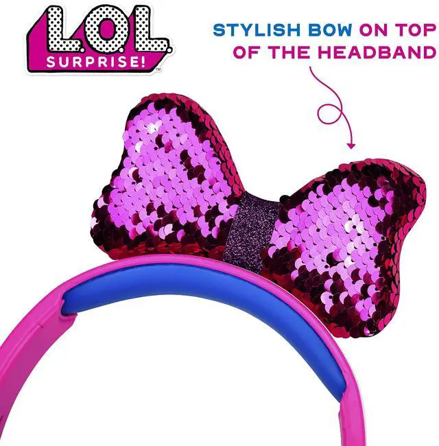 Alt view image 2 of 5 - L.O.L. Surprise! Kids Safe Over The Ear Headphones HP2-13136 | Kids Headphones, Volume Limiter for Developing Ears, 3.5MM Stereo Jack, Recommended for Ages 3-9, by Sakar (Styles may vary)