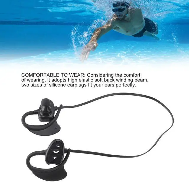 Alt view image 4 of 5 - Zerodis Swimming Headphone, Underwater Earphones Sweatproof Headsets for Running Cycling and More Activities (Black)