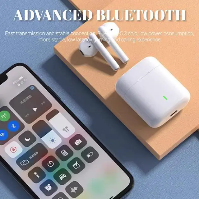 Alt view image 2 of 5 - Noise Cancelling Earbuds, V77 Bluetooth 5.3 in Ear Headphones with 80 Hours Standby, Touch Control Bass Stereo Sports Earbuds with Charging Case & Power Display