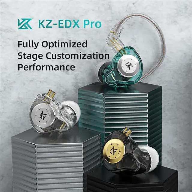 Alt view image 2 of 5 - KZ EDX PRO Gaming Earbuds, IEM Earphones Headphone with 1DD, IEM for Gaming, HiFi Deep Bass in Ear Monitors with New 10mm Dynamic Driver Detachable Cable for Video Music Church (Black, with mic)