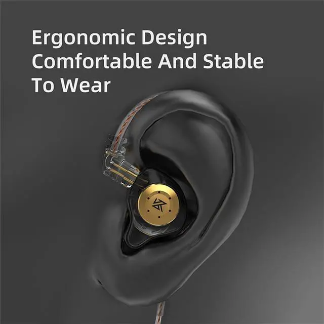 Alt view image 5 of 5 - KZ EDX PRO Gaming Earbuds, IEM Earphones Headphone with 1DD, IEM for Gaming, HiFi Deep Bass in Ear Monitors with New 10mm Dynamic Driver Detachable Cable for Video Music Church (Black, with mic)